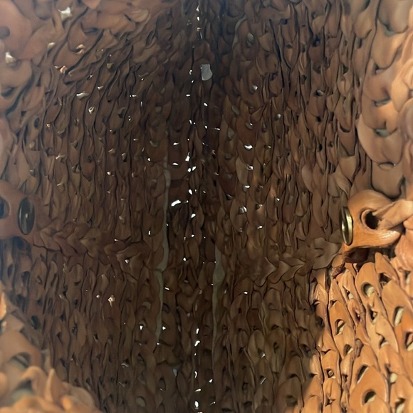 Vintage 70’s leather link boho large shoulder bag - Picture 3 of 13